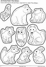 Mitten Coloring Pages Printable Getcolorings Color sketch template
