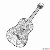 Pages Guitar Coloring Acoustic Getcolorings Printable sketch template
