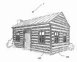 Cabin Coloring Pages Log Perspective Point Library Clipart sketch template