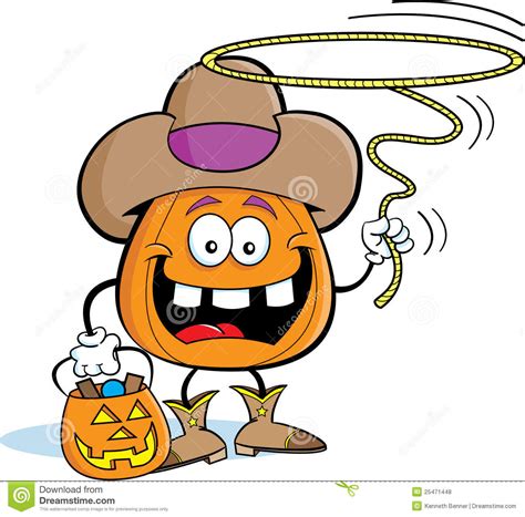 pumpkin cowboy stock vector illustration  holiday