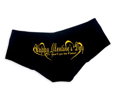 Youll Get The V Later Funny Valentines Day Panties Sexy Slutty Naughty