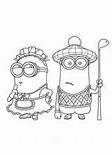 Minion Coloring Pages Minions Maid Phil Kids Golfer Mark Girl Colouring Despicable Color Google Para Disney Designlooter Popular Coloringhome Kleurplaten sketch template