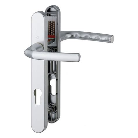 hoppe birmingham pvc silver lever door handle mm pair ray grahams diy store