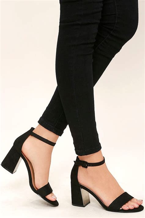 chic black heels black and gold heels ankle strap heels vegan