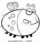 Cartoon Chubby Outlined Fly Angry Clipart Cory Thoman Coloring Vector Smiling 2021 sketch template