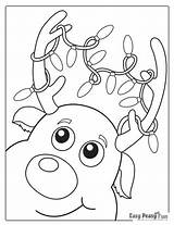Reindeer Peasy Printable Weihnachten Ausmalen Easypeasyandfun Antlers Malvorlagen Ausmalbilder Basteln Books Zeichnen Elch sketch template