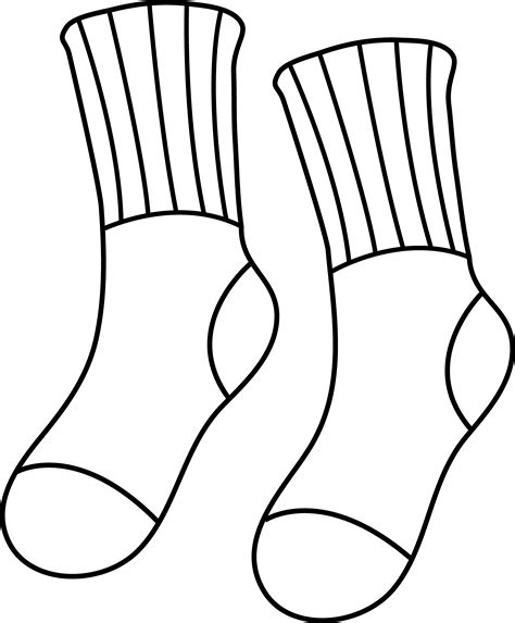 sock clipart outline clipground