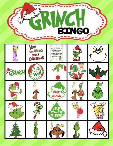 printable grinch bingo freeprintabletmcom freeprintabletmcom