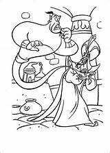 Jafar Coloring Genie Pages Evil sketch template