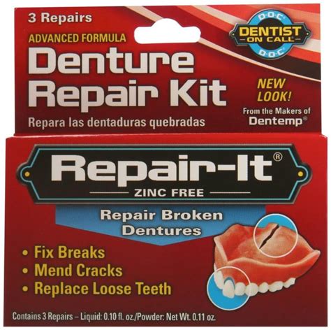 D O C Repair It Advanced Formula Denture Repair Kit 3 Ea Pack Of 3