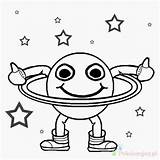Saturn Dzieci Outer Kolorowanki Milky Smiley Pianeti Saturno Rely Comet Fiction Coloringfree sketch template