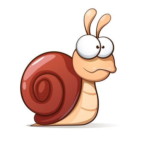funny cute cartoon snail vector illustration  vector art  vecteezy