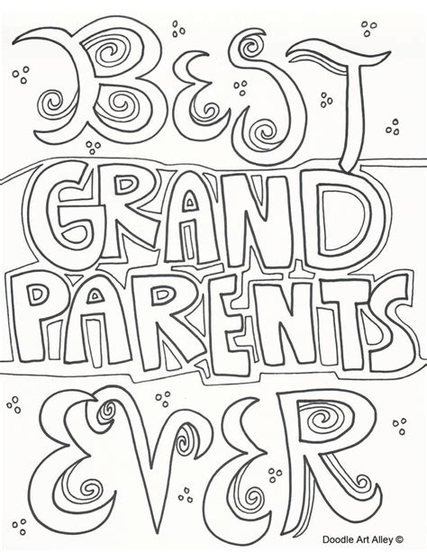 coloring pages  grandparents  grandchildren