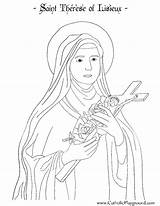 Therese St Coloring Saint Lisieux Pages Getcolorings sketch template