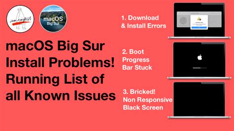 Macos Big Sur 11 List Of Install And Upgrade Issues Updated