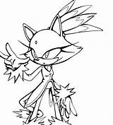 Coloring Blaze Sonic Pages Cat sketch template