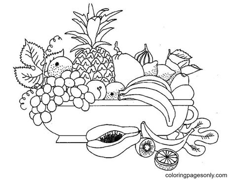 printable fruit pictures coloring pages tropical fruits coloring pages coloring pages