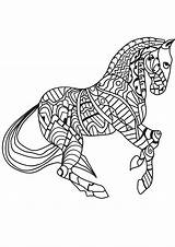 Mozaiek Paarden Pferden Mosaik sketch template