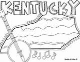 Kentucky Coloring Pages Derby Sheets State Getdrawings Pattern Flag Classroomdoodles sketch template