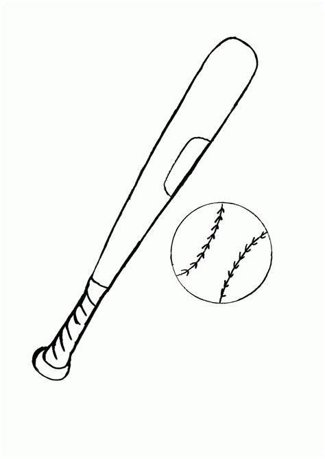 coloring page  bat  ball coloring home