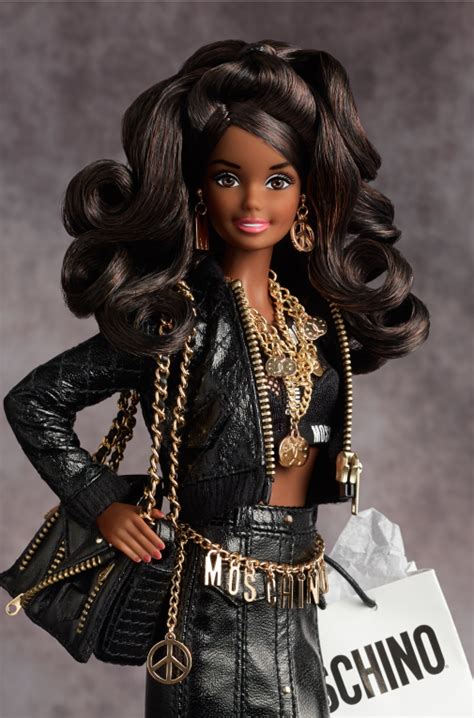 moschino barbie® doll caucasian african american barbie barbie