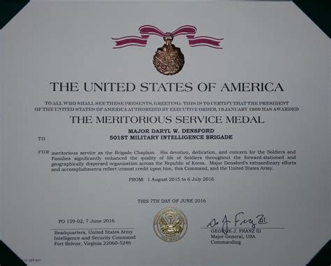 meritorious service medal chaplain news   front