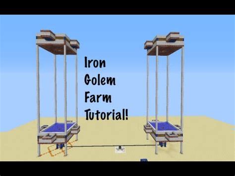 fully automatic iron golem farm minecraft project
