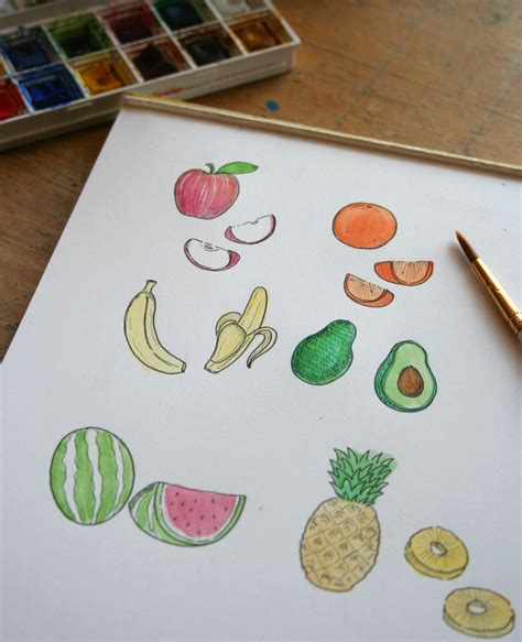 craftsycom express  creativity doodle drawings fruits