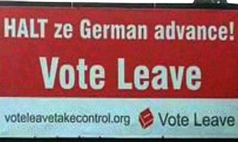 brexit dummies blamed  anti german motorway poster brexit  guardian