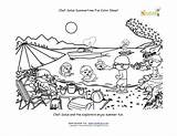 Coloring Sheet Fun Summer Lake Printables Summertime Kids Printable Watersports Solus Chef Box Right Swimming sketch template