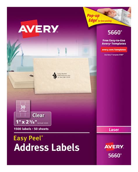 avery matte frosted clear address labels      labels  walmartcom