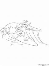 Surfer Coloring Pages Getdrawings Girl sketch template