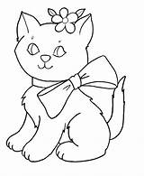 Coloring Kids Kitty Sheets Easter Fun Pages Printable Bow Hard sketch template