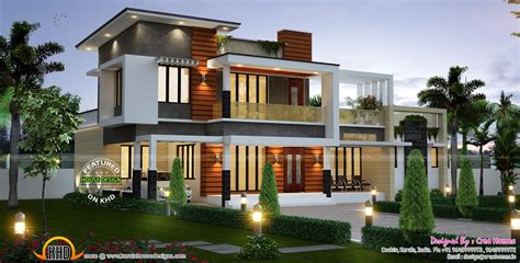 sq ft modern contemporary house kerala home design  floor