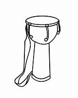 Djembe Colorare sketch template