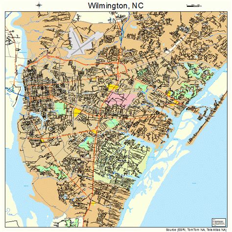 wilmington north carolina street map