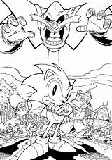 Sonic Coloring Pages Adventure sketch template