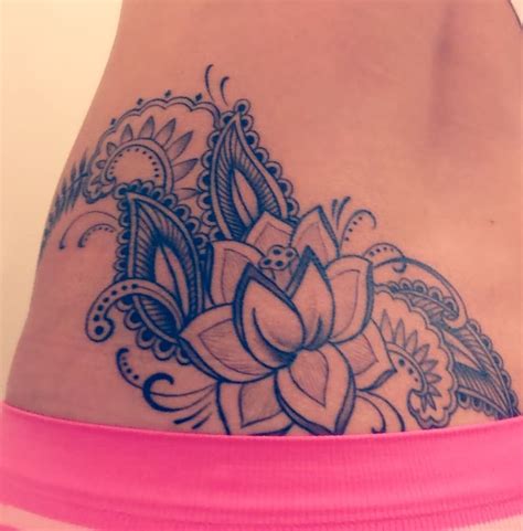 Lotus Tattoos On Hip