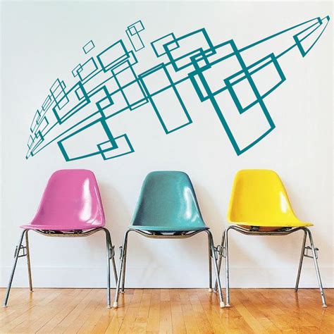 geometric wall decal interior stickers  trendy wall designs