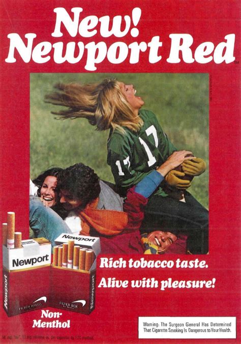 “alive with pleasure ” newport adverts on magazines from