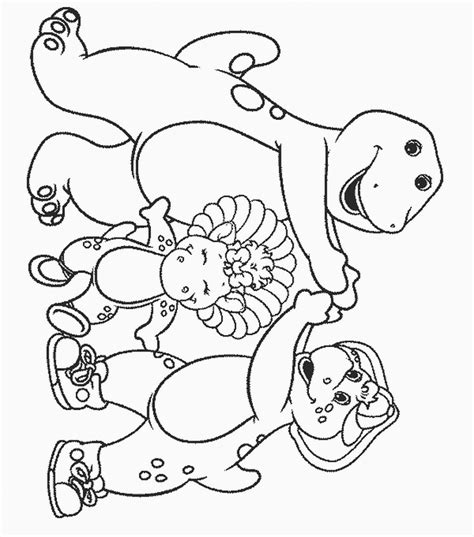 barney  friends coloring page coloring home