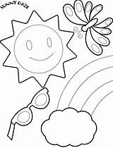 Coloring Pages Sunny Weather Printable Windy Preschool Color Getcolorings Getdrawings sketch template