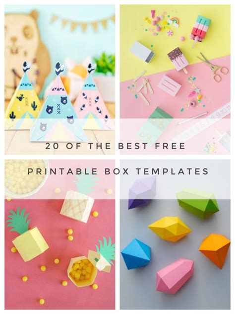 box template printable paper box template  printables printable