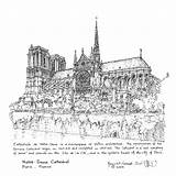 Notre Dame Coloring Paris Cathedral Pages Symbol Drawing Ink Search Again Bar Case Looking Don Print Use Find Top sketch template