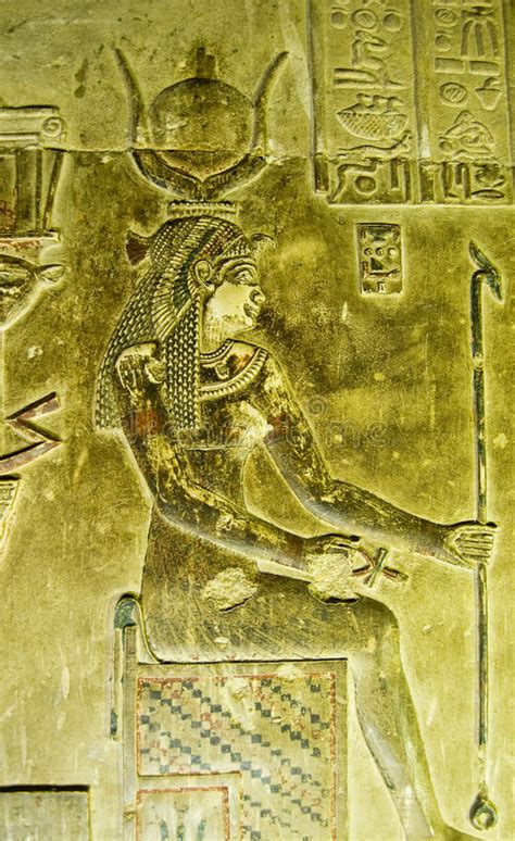 Ancient Egyptian Carving Of Cleopatra Stock Image Image