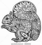 Zentangle Squirrel Ardilla Colorear Mosaico Buena Prometo Desestresarte Imprime Colorea Roja Doodle Zen Nena Afficher Corgi sketch template