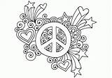 Coloring Peace Pages Template sketch template