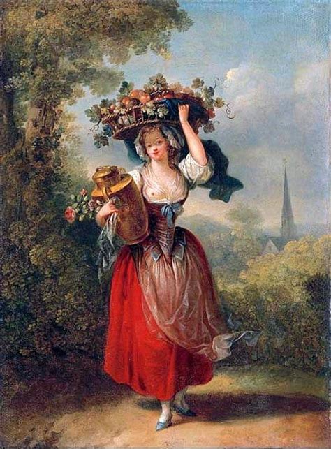 the athenaeum a peasant girl carrying a basket of fruit on her head