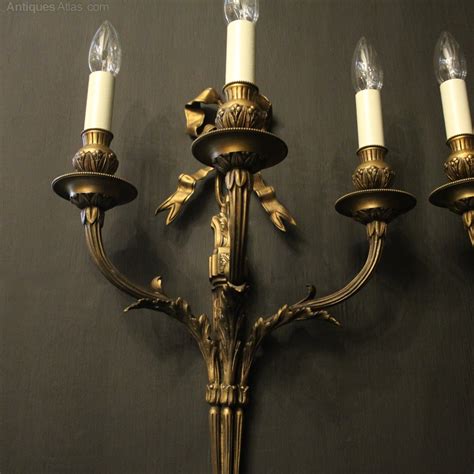 Antiques Atlas French Triple Arm Gilded Antique Wall Sconces