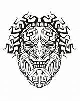 Coloring Aztec Inca Mayan Pages Inspiration Adult Incas Mayans Totem Aztecs Mask sketch template